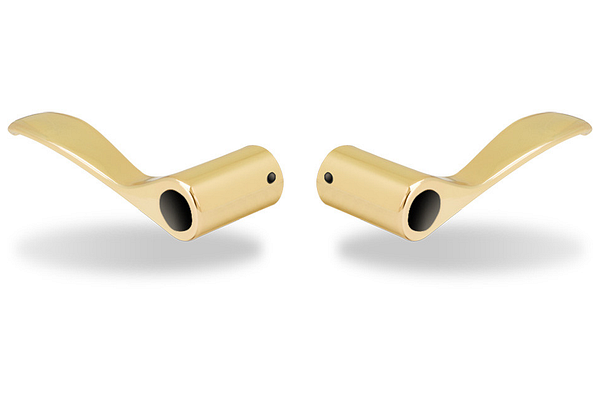 Crestron Lever Pair for Yale Lever Locks, Milan, Polished Brass