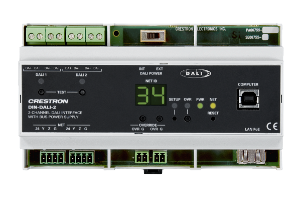 Crestron DIN Rail 2-Channel DALI Interface