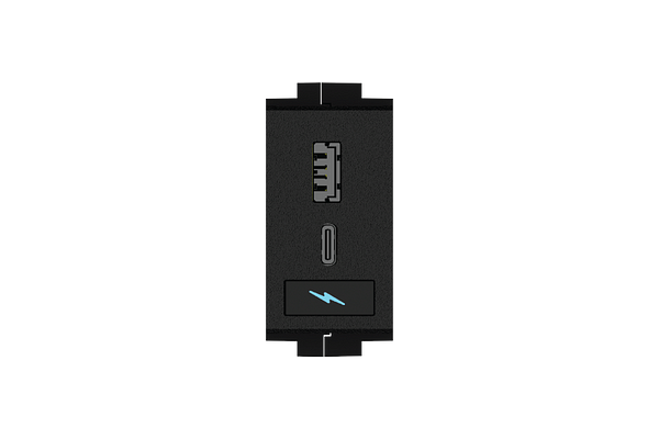 Crestron USB Rapid Charging Module for FT2 ELEC Series, USB Type-C Type-A High Power Charging Ports, Bus Powered