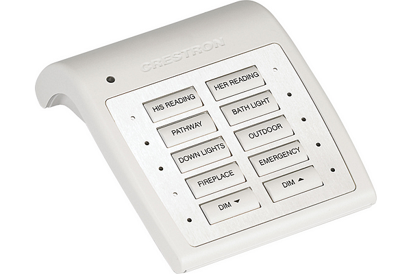 Crestron Wireless Tabletop Keypad, White Textured