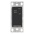 Crestron DM Lite 4K60 4:4:4 Transmitter for USB-C DisplayPort™ Signal Extension over CATx Cable, Wall Plate, Black