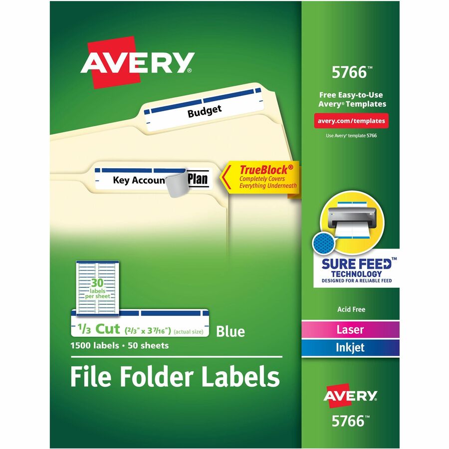 Avery&reg; TrueBlock File Folder Labels