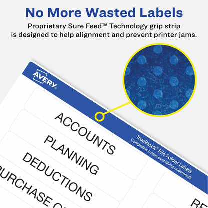 Avery&reg; TrueBlock File Folder Labels