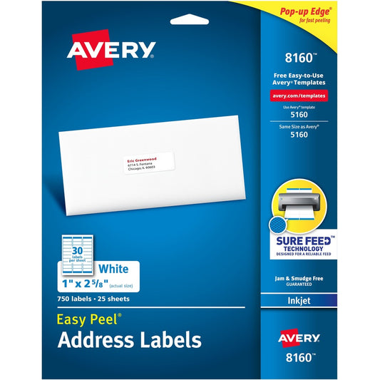 Avery&reg; Easy Peel&reg; Address Labels with Sure Feed&trade; Technology