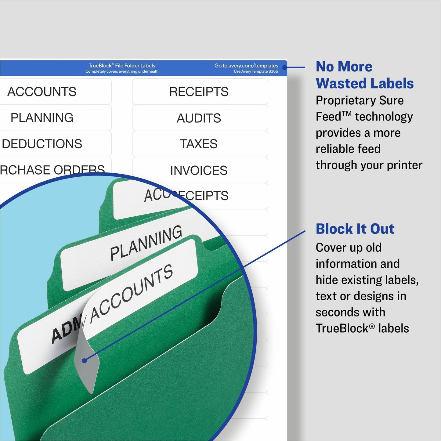 Avery&reg; TrueBlock File Folder Labels