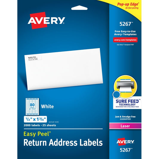 Avery&reg; Easy Peel Mailing Laser Labels