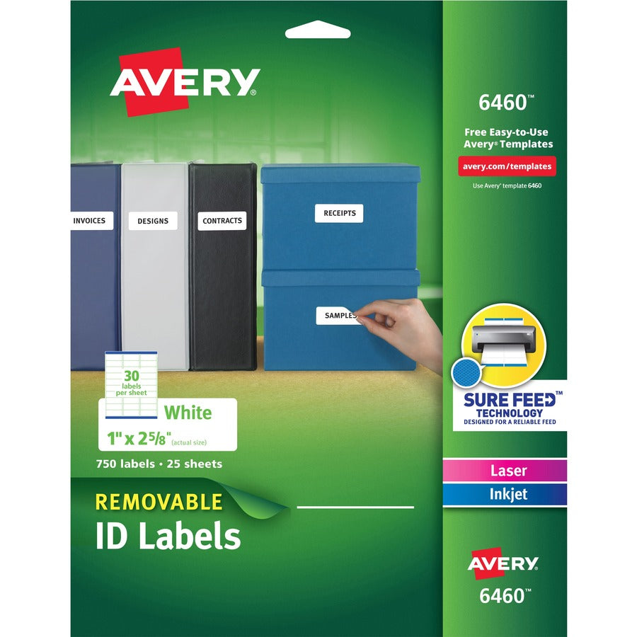 Avery&reg; Removable I.D. Laser/Inkjet Labels