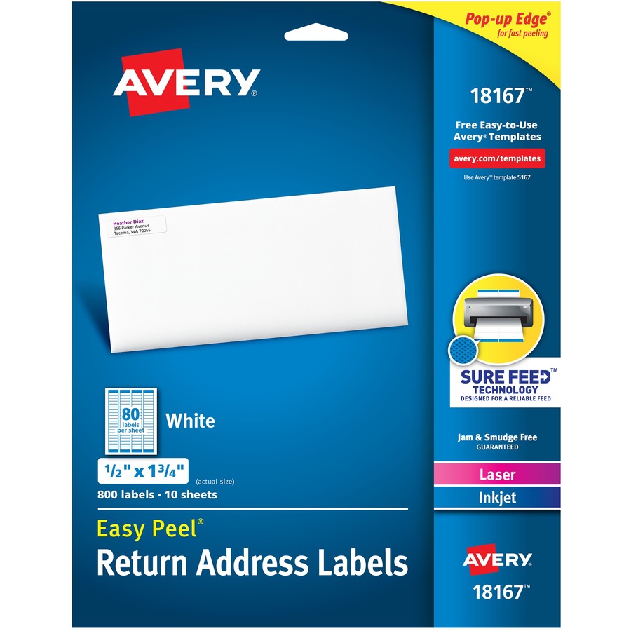 Avery&reg; Laser & Inkjet Return Address Labels