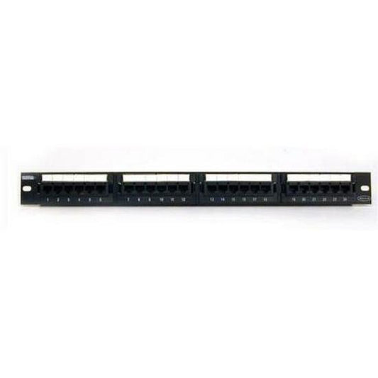 24PORT CAT5 BLACK RACK MOUNT   