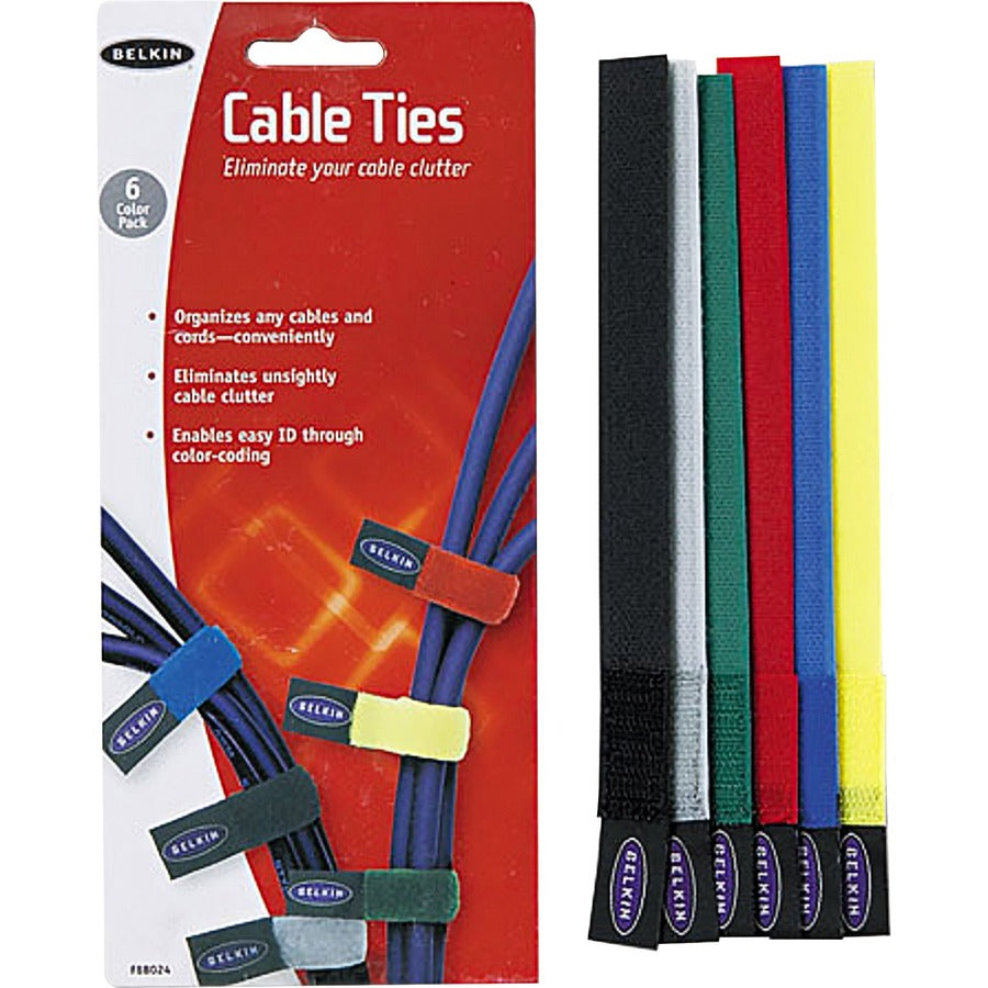 6PK 8IN VELCRO CABLE TIES -    