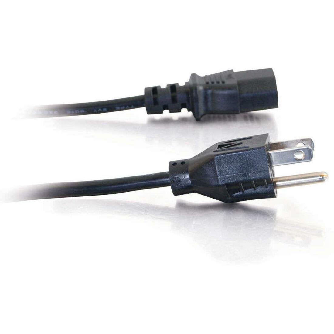 C2G 6ft Universal Power Cord - 16 AWG - NEMA 5-15 to IEC320C13