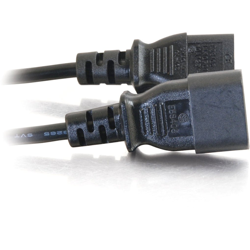 C2G 10ft Power Extension Cord - 18 AWG - IEC320C14 to IEC320C13