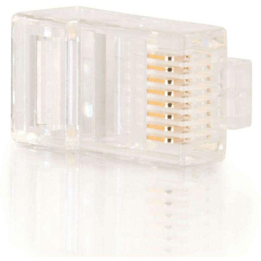 C2G RJ45 Cat5E Modular Plug for Round Stranded Cable Multipack (50-Pack)