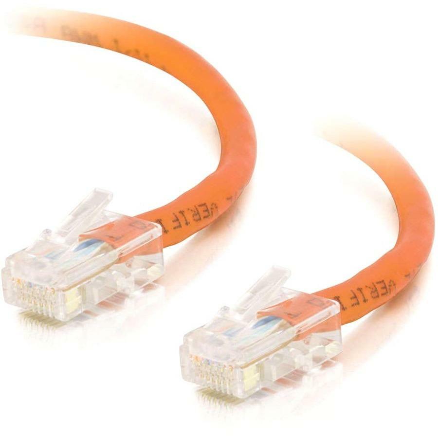 C2G-14ft Cat5E Non-Booted Crossover Unshielded (UTP) Network Patch Cable - Orange