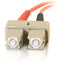C2G-1m SC-SC 62.5/125 OM1 Duplex Multimode PVC Fiber Optic Cable - Orange