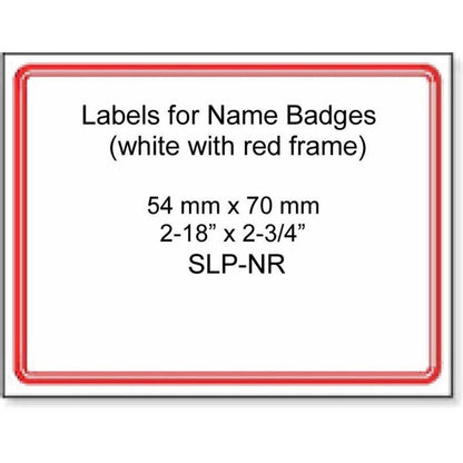 Seiko Name Badge Label with Red Border