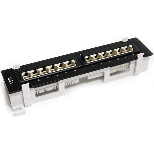 12 PORT CAT5E PATCH PANEL RJ45 