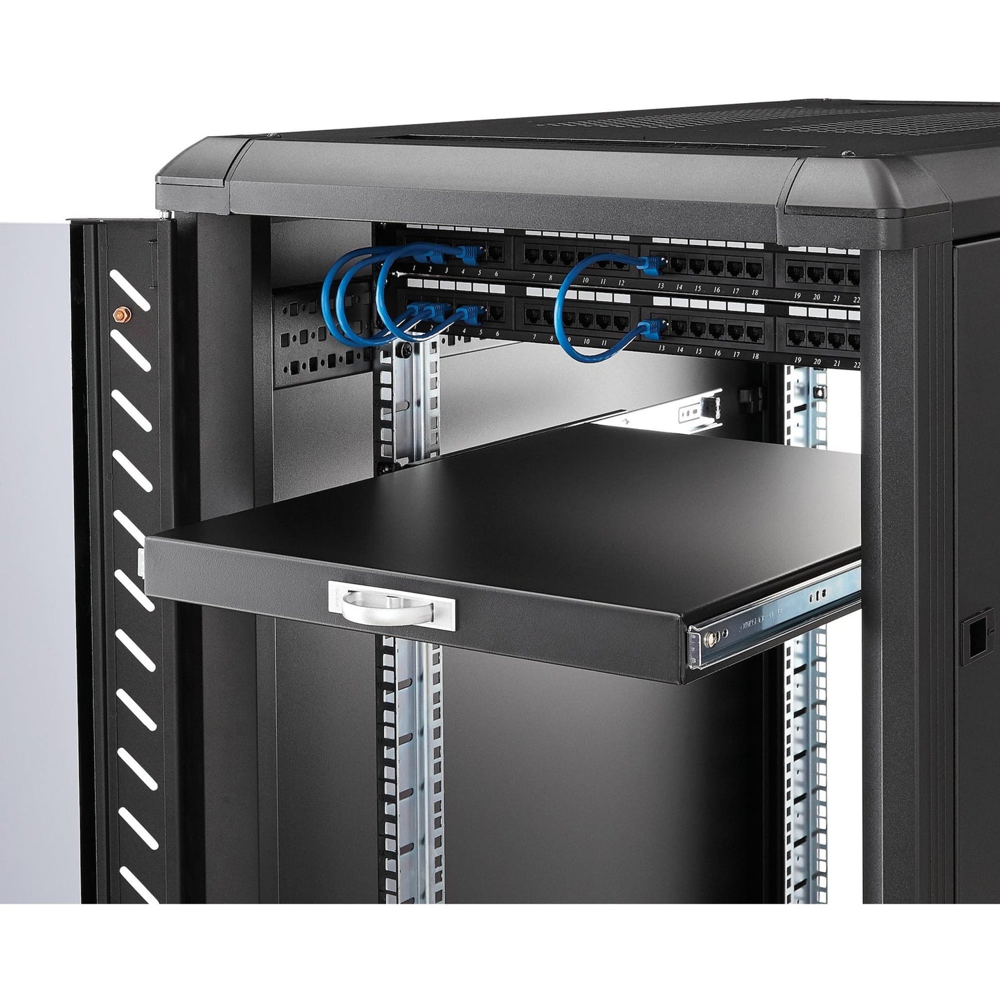 StarTech.com Black Deep Sliding Server Shelf