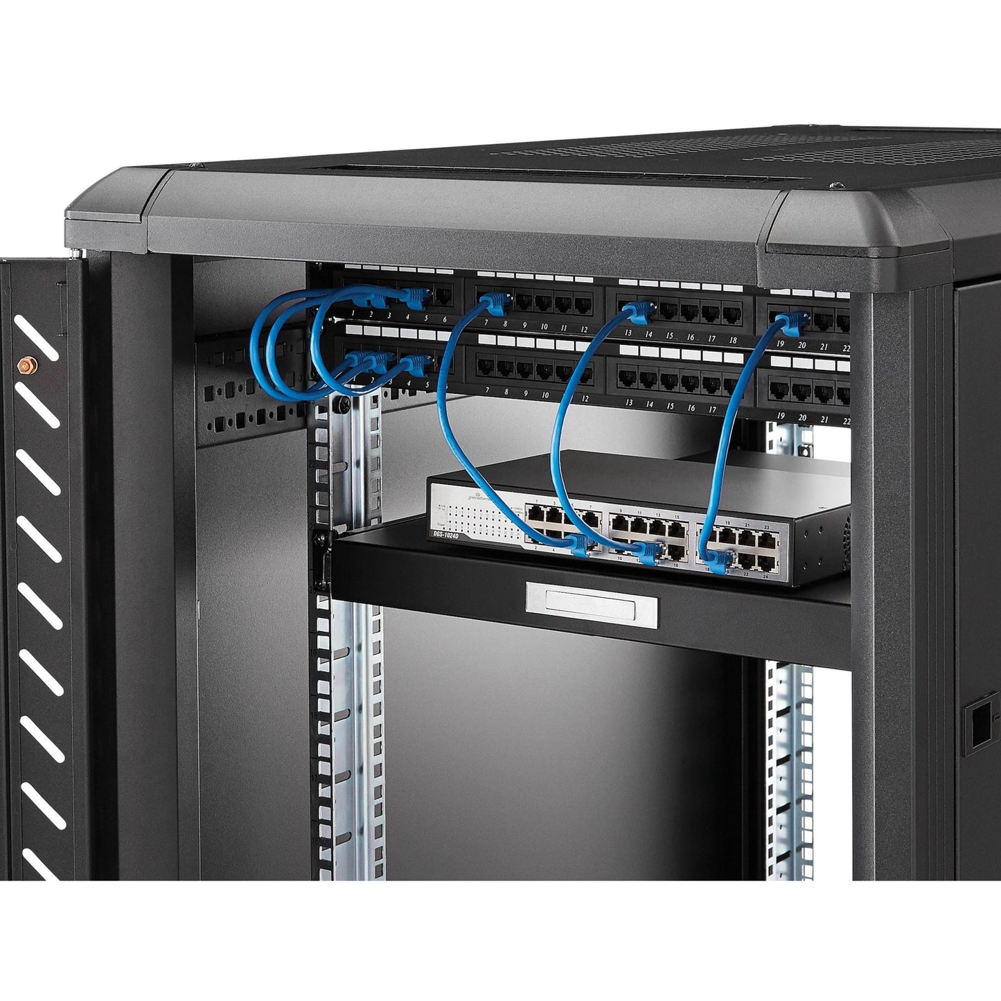 StarTech.com Black Deep Sliding Server Shelf
