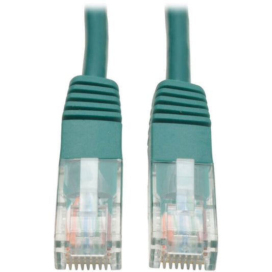 Tripp Lite Cat5e 350 MHz Molded (UTP) Ethernet Cable (RJ45 M/M) PoE Green 14 ft. (4.27 m)