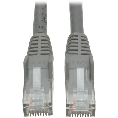 Tripp Lite Cat6 Gigabit Snagless Molded (UTP) Ethernet Cable (RJ45 M/M) PoE Gray 10 ft. (3.05 m)