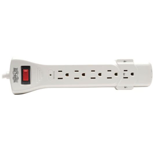 Tripp Lite Protect It! 7-Outlet Surge Protector 6 ft. (1.83 m) Cord 1080 Joules Fax/Modem Protection RJ11