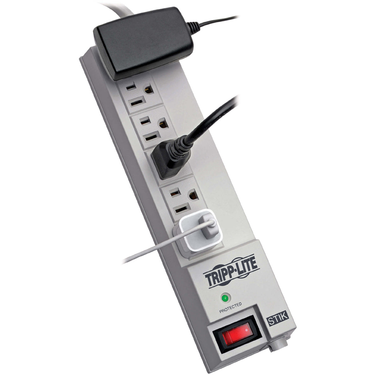 Tripp Lite Surge Protector Power Strip 120V RT Angle 6 Outlet 6' Cord 540 Joule