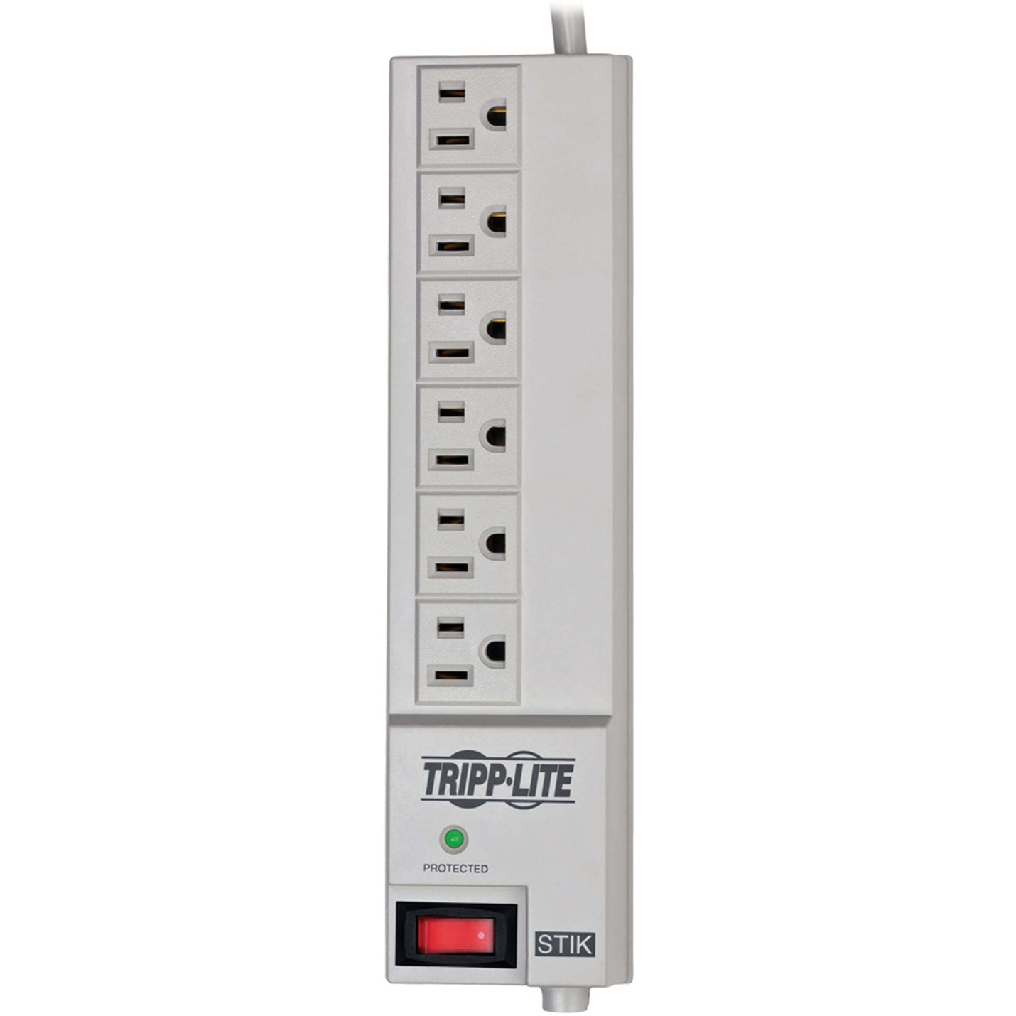 Tripp Lite Surge Protector Power Strip 120V RT Angle 6 Outlet 6' Cord 540 Joule