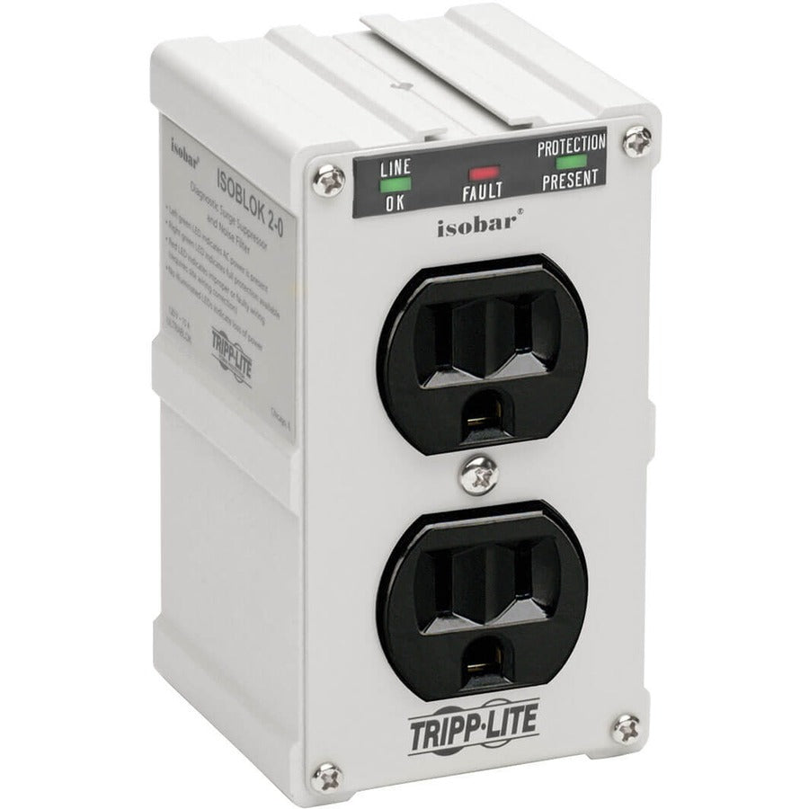 Tripp Lite Isobar Surge Protector Wallmount Direct Plug In 2 Outlet 1410 J