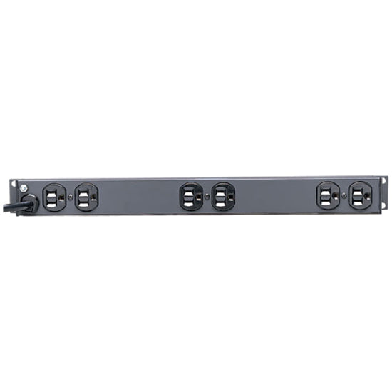 Tripp Lite 1U Rack-Mount Power Strip 120V 15A 5-15P 12 Outlets (6 Front-Facing 6-Rear-Facing) 15 ft. (4.57 m) Cord