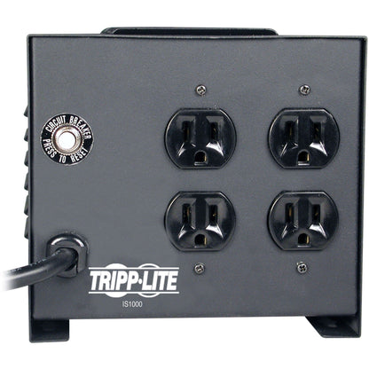 Tripp Lite 1000W Isolation Transformer with Surge 120V 4 Outlet 6ft Cord HG TAA GSA