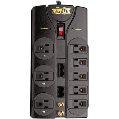 Tripp Lite Protect It! 8-Outlet Surge Protector 10 ft. Cord 3240 Joules Modem/Coax/Ethernet Protection RJ45