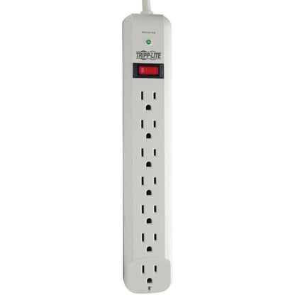 Tripp Lite Protect It! 7-Outlet Surge Protector 6 ft. Cord 1080 Joules Diagnostic LED Light Gray Housing