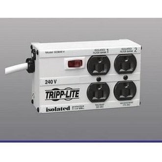 Tripp Lite Isobar 4-Outlet 230V Surge Protector 6 ft. (1.83 m) Cord with Right-Angle Plug 330 Joules Metal Housing