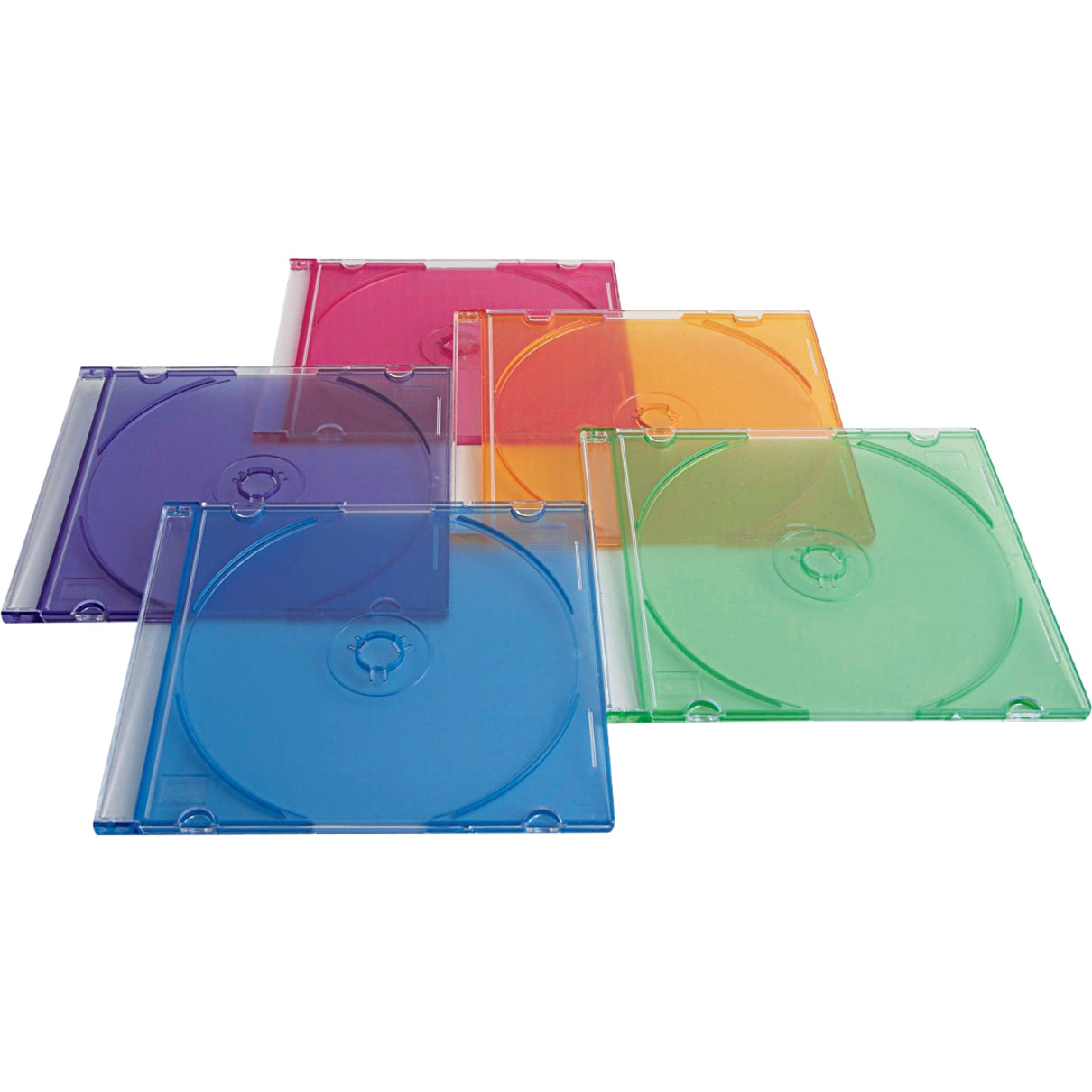 Verbatim CD/DVD Color Slim Jewel Cases Assorted - 50pk