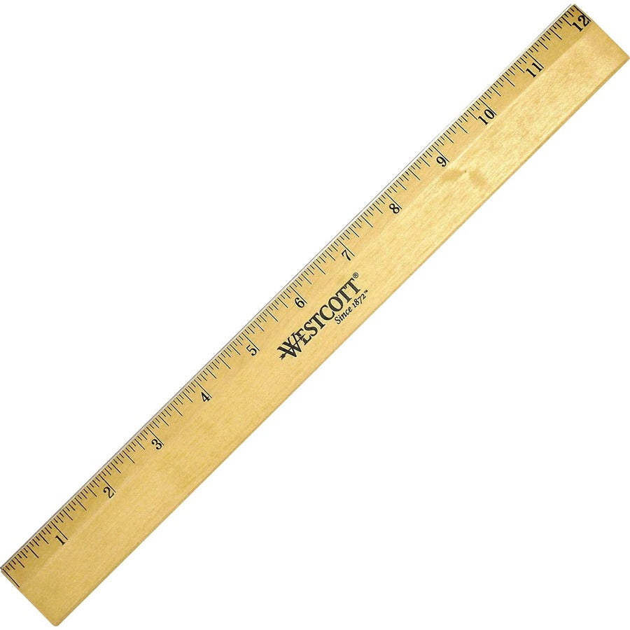 Westcott Beveled Metal Edge Wood Rulers – Tekmentum