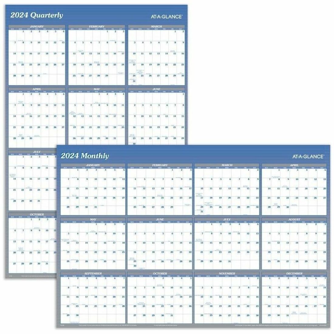 At-A-Glance Vertical Horizontal Reversible Erasable Wall Calendar