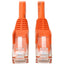 Tripp Lite Cat6 Gigabit Snagless Molded (UTP) Ethernet Cable (RJ45 M/M) PoE Orange 3 ft. (0.91 m)