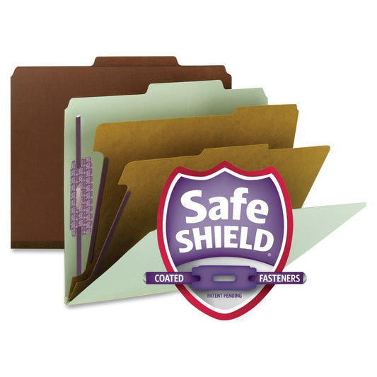 Smead Pressboard Classification Folders with SafeSHIELD&reg; Coated Fastener Technology