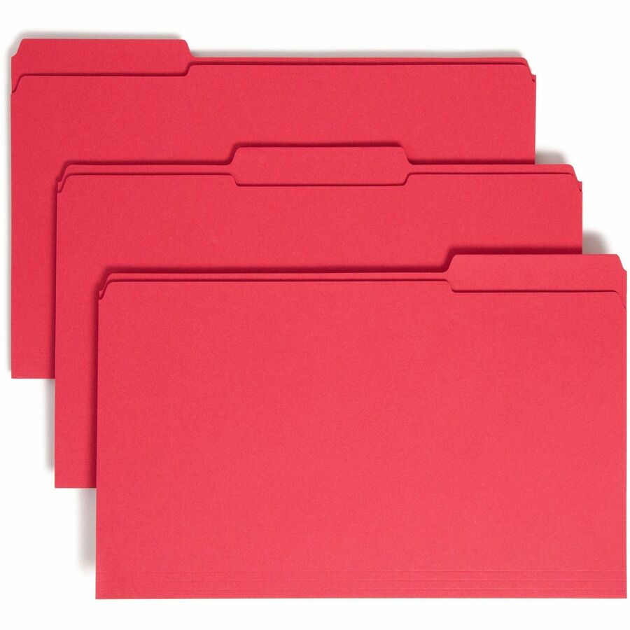 Smead Colored 1/3 Tab Cut Legal Recycled Top Tab File Folder