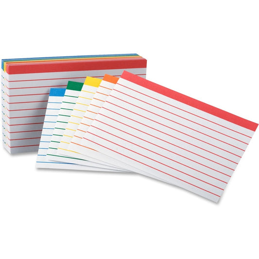 Oxford Color Coded Bar Ruling Index Cards