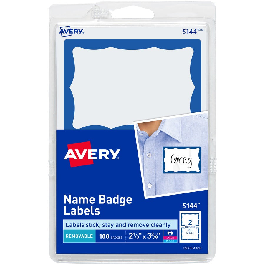 Avery&reg; Border Print or Write Name Tags