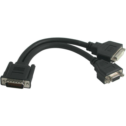 C2G 9in One LFH-59 (DMS-59) Male to One DVI-I Female and One HD15 VGA Female Cable