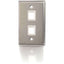 C2G 2-Port Single Gang Multimedia Keystone Wall Plate - Stainless Steel