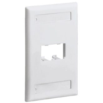 1PK FACEPLATE 2PORT SINGLE GANG