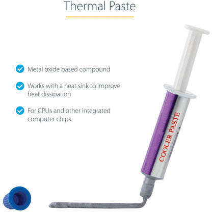 StarTech.com Thermal Paste 1.5g Metal Oxide Heat Sink Compound Re-sealable Syringes CPU Paste