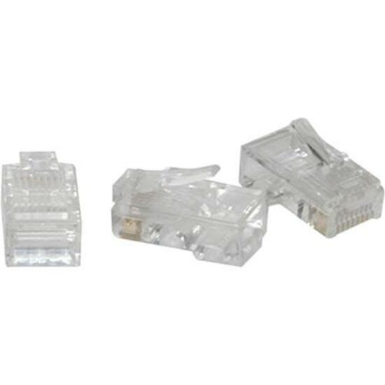 C2G RJ45 Cat5 8x8 Modular Plug for Flat Stranded Cable - 10pk