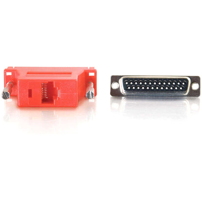 C2G RJ45 to DB25 Male Modular Adapter - Red