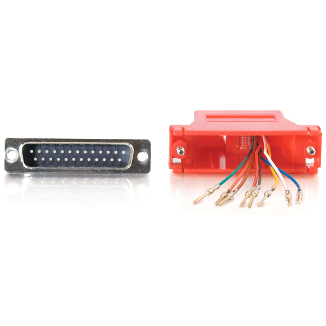 C2G RJ45 to DB25 Male Modular Adapter - Red