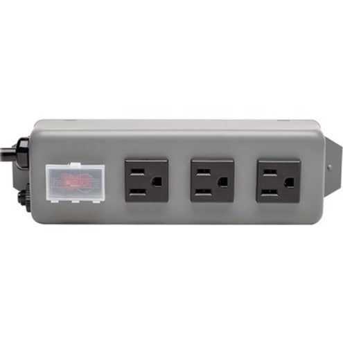 Tripp Lite Industrial Power Strip 3-Outlet 6 ft. (1.8 m) Cord NEMA 5-15P Plug Switch Guard